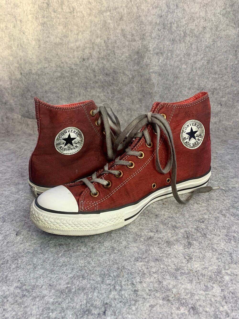 Converse Chuck Taylor All Star Basic Washed High Top Jester Red Burgundy Sz 11